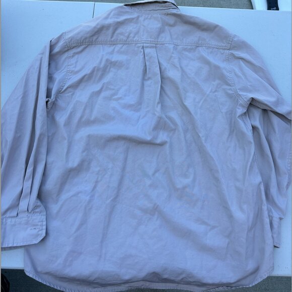 Carhartt Beige Long Sleeve Button Up (100% Cotton) Size: L - Picture 2 of 3
